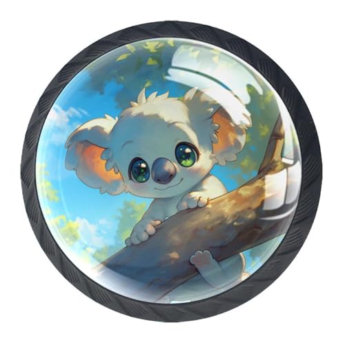 AADFAEWR 4 Stück Schubladenknöpfe Schrankknöpfe Und -Griffe Niedliches Tier Koala von AADFAEWR