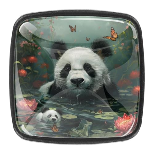 AADFAEWR 4 Stück Schubladenknöpfe Schrankknöpfe Und -Griffe Panda Mit Blumen AADFAEWR 4 Stück Schubladenknöpfe Schrankknöpfe Und -Griffe Panda Mit Blumen von AADFAEWR