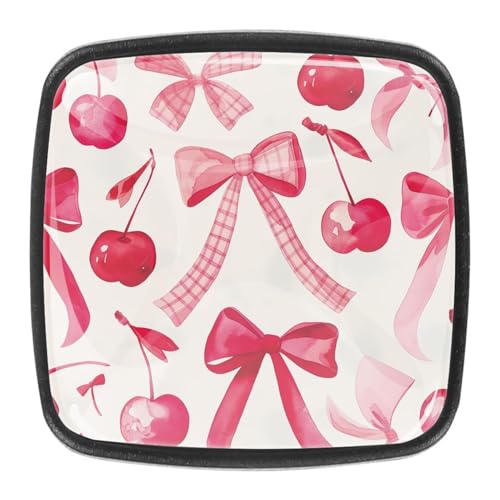 AADFAEWR 4 Stück Schubladenknöpfe Schrankknöpfe Und -Griffe Pink Cherry Patterns AADFAEWR 4 Stück Schubladenknöpfe Schrankknöpfe Und -Griffe Pink Cherry Patterns von AADFAEWR