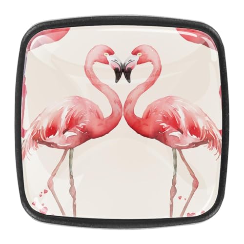 AADFAEWR 4 Stück Schubladenknöpfe Schrankknöpfe Und -Griffe Rosa Flamingo Vögel Liebe AADFAEWR 4 Stück Schubladenknöpfe Schrankknöpfe Und -Griffe Rosa Flamingo Vögel Liebe von AADFAEWR
