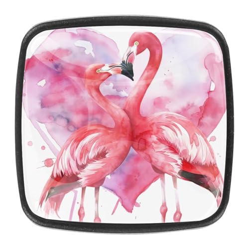 AADFAEWR 4 Stück Schubladenknöpfe Schrankknöpfe Und -Griffe Rosa Flamingo Vögel Liebe AADFAEWR 4 Stück Schubladenknöpfe Schrankknöpfe Und -Griffe Rosa Flamingo Vögel Liebe von AADFAEWR