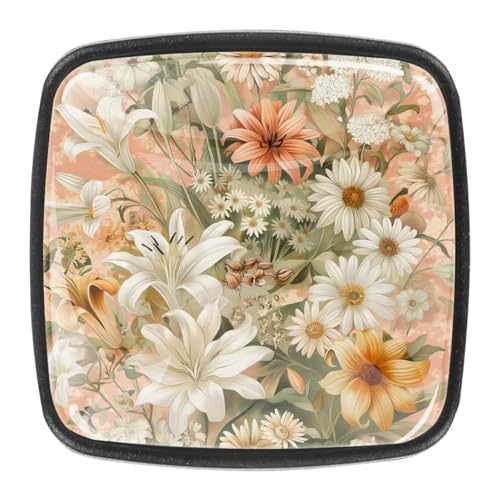 AADFAEWR 4 Stück Schubladenknöpfe Schrankknöpfe Und -Griffe Rote Rosenblüte Blumenblüte AADFAEWR 4 Stück Schubladenknöpfe Schrankknöpfe Und -Griffe Rote Rosenblüte Blumenblüte von AADFAEWR