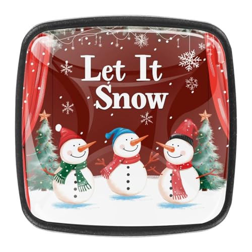 AADFAEWR 4 Stück Schubladenknöpfe Schrankknöpfe Und -Griffe Snowman Christmas Snowflakes AADFAEWR 4 Stück Schubladenknöpfe Schrankknöpfe Und -Griffe Snowman Christmas Snowflakes von AADFAEWR