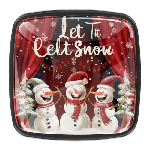 AADFAEWR 4 Stück Schubladenknöpfe Schrankknöpfe Und -Griffe Snowman Christmas Snowflakes AADFAEWR 4 Stück Schubladenknöpfe Schrankknöpfe Und -Griffe Snowman Christmas Snowflakes von AADFAEWR