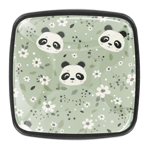 AADFAEWR 4 Stück Schubladenknöpfe Schrankknöpfe Und -Griffe Süßes Panda-Muster Kleine Weiße Blumen AADFAEWR 4 Stück Schubladenknöpfe Schrankknöpfe Und -Griffe Süßes Panda-Muster Kleine Weiße Blumen von AADFAEWR