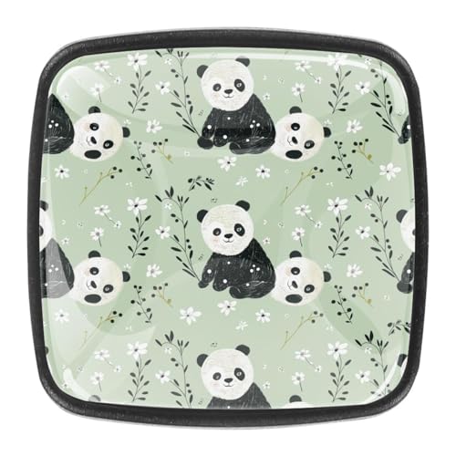 AADFAEWR 4 Stück Schubladenknöpfe Schrankknöpfe Und -Griffe Süßes Panda-Muster Kleine Weiße Blumen AADFAEWR 4 Stück Schubladenknöpfe Schrankknöpfe Und -Griffe Süßes Panda-Muster Kleine Weiße Blumen von AADFAEWR