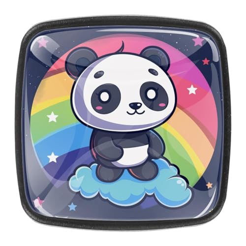 AADFAEWR 4 Stück Schubladenknöpfe Schrankknöpfe Und -Griffe Süßes Panda-Muster Kleine Weiße Blumen AADFAEWR 4 Stück Schubladenknöpfe Schrankknöpfe Und -Griffe Süßes Panda-Muster Kleine Weiße Blumen von AADFAEWR