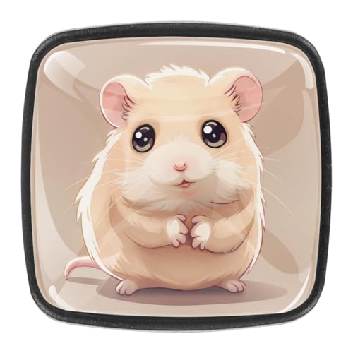 AADFAEWR 4 Stück Schubladenknöpfe Schrankknöpfe Und -Griffe Tier Hamster Niedlich AADFAEWR 4 Stück Schubladenknöpfe Schrankknöpfe Und -Griffe Tier Hamster Niedlich von AADFAEWR