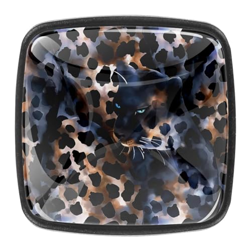 AADFAEWR 4 Stück Schubladenknöpfe Schrankknöpfe Und -Griffe Tierfell Leopard Muster AADFAEWR 4 Stück Schubladenknöpfe Schrankknöpfe Und -Griffe Tierfell Leopard Muster von AADFAEWR