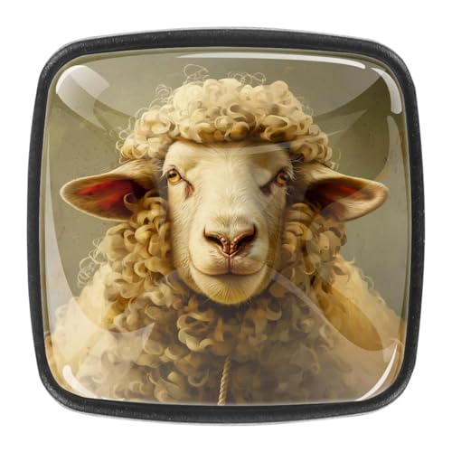 AADFAEWR 4 Stück Schubladenknöpfe Schrankknöpfe Und -Griffe Tierisches Schaf AADFAEWR 4 Stück Schubladenknöpfe Schrankknöpfe Und -Griffe Tierisches Schaf von AADFAEWR