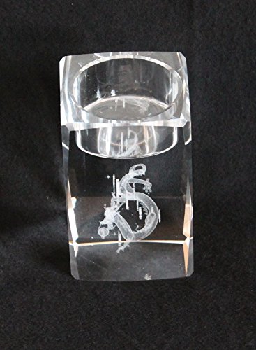 AAF Nommel®, Kristall 3 D Laserquader Glasblock Drache groß für 1 Teelicht Glas 8 x 5 x 5 cm Nr. 04 von AAF Nommel