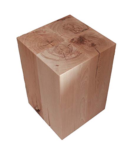 AAF Nommel®, Sitzblock Massiv Holz Block Sitzhocker Buche 45 x 30 x 30 cm Nr. 01 von AAF Nommel