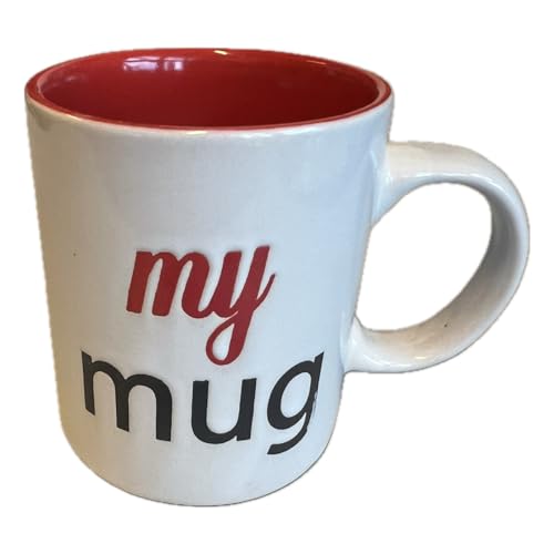 AAF Nommel Kaffeetasse Kaffeebecher mit Aufdruck my mug Keramik ca. 350 ml in Weiß Rot von AAF Nommel