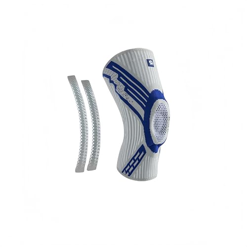 AAFGVC mit Patella-Gelpolster und seitlichem Stabilisator – Kniestütze und Gelenkschutz zur Schmerzlinderung beim Sport, Kompressions-Kniebandage (Blau,M*1pcs) von AAFGVC