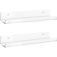 Aafgvc - Wandregale, 2er-Set, unsichtbare schwebende Regale aus Acryl – schwebende Wandregale für Kinderzimmer, Bücherregal, Gewürze, Badezimmer für Aafgvc - Wandregale, 2er-Set, unsichtbare schwebende Regale aus Acryl – schwebende Wandregale für Kinderzimmer, Bücherregal, Gewürze, Badezimmer für von AAFGVC