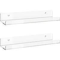 Aafgvc - Wandregale, 2er-Set, unsichtbare schwebende Regale aus Acryl – schwebende Wandregale für Kinderzimmer, Bücherregal, Gewürze, Badezimmer für von AAFGVC