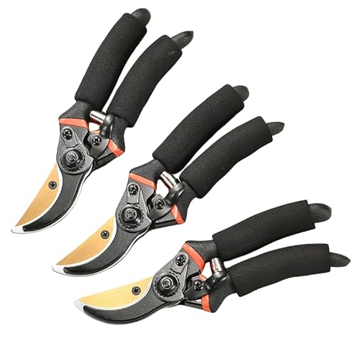 Hausgartenschere, leicht zu schneidende dicke Äste, rostfrei, langlebig und ergonomisch gestaltet (3pcs) von AAFGVC