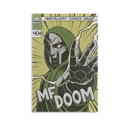 MF Doom Madvillainy Comics Gruppe Musik Leinwand Kunst Poster und Wandkunst, Bild, Druck, modernes Familienschlafzimmer, Dekoration, Poster, 30 x 45 cm von AAH