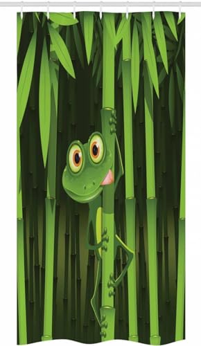AALAYA Duschvorhang 180x200 cm Frosch, aus Stoff Polyester Waschbar Anti Schimmel Bambuswald Shower Curtains, Duschvorhänge Curtains mit 12 Haken AALAYA Duschvorhang 180x200 cm Frosch, aus Stoff Polyester Waschbar Anti Schimmel Bambuswald Shower Curtains, Duschvorhänge Curtains mit 12 Haken von AALAYA