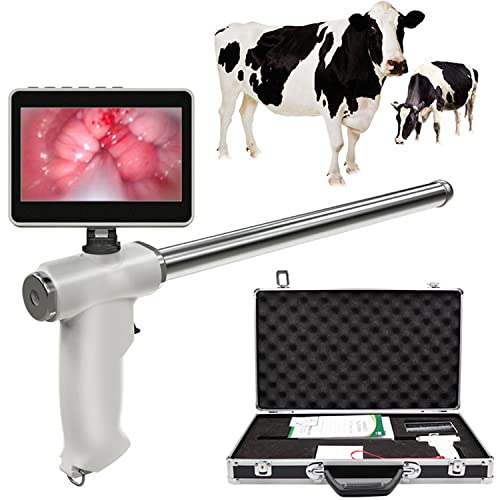 AALGO Künstliche Befruchtungspistole für Kühe Rind Visuelle Besamungspistole DIY Befruchtungs Set Deferens Veterinary Breeding Kit mit Drehbarem Bildschirm/Video Wiedergabe/Bildzoom von AALGO