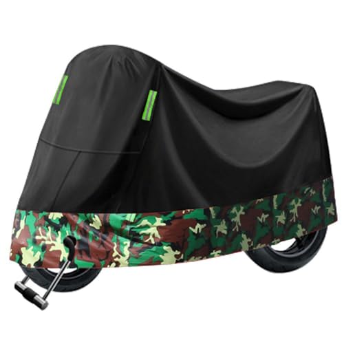 AALXF Motorrad Abdeckplane für BMW R18 2020 2021 2022 2023 2024,Outdoor Motorad Abdeckung Wasserdicht Oxford Motorradabdeckung Winterfest Motorrad Plane für Motoroller Moped, G-Black + Camouflage von AALXF