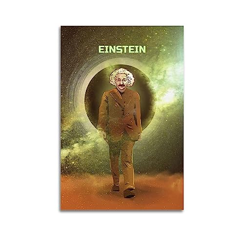 Albert Einstein Poster, dekoratives Gemälde, Leinwand, Wandposter und Kunstdruck, modernes Familienschlafzimmer-Dekor-Poster, 40 x 60 cm von AAMNA