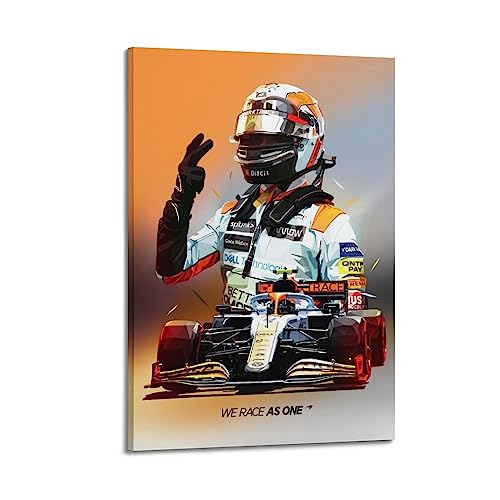 Lando Norris Monaco F1 Poster, dekoratives Gemälde, Leinwand, Wandposter und Kunstdruck, modernes Familienschlafzimmer-Dekor-Poster, 30 x 45 cm von AAMNA