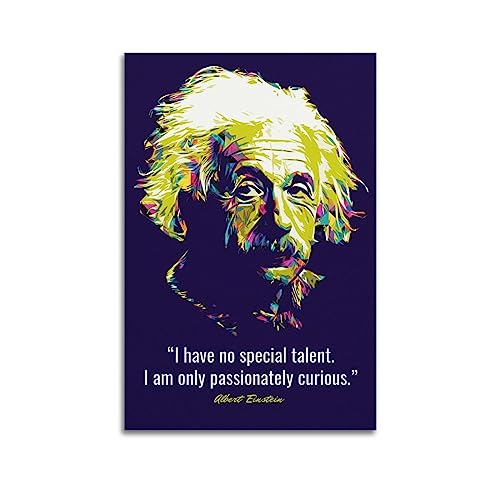 Poster mit Zitaten von Albert Einstein, dekoratives Gemälde, Leinwand-Wandposter und Kunstdruck, modernes Familienschlafzimmer-Dekor-Poster, 60 x 90 cm von AAMNA