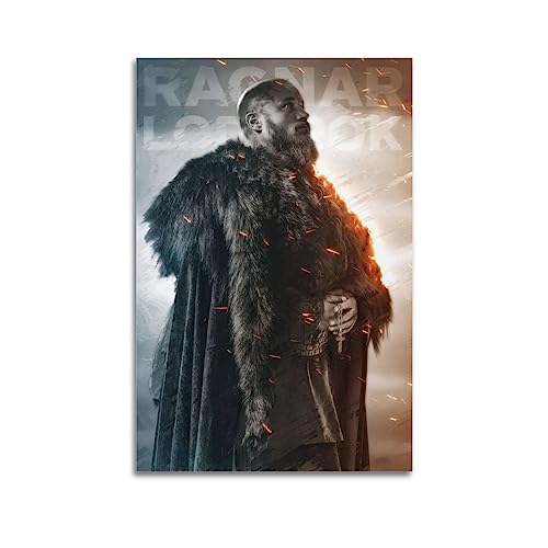 Ragnar Lodbrok Poster, dekoratives Gemälde, Leinwand, Wandposter und Kunstdruck, modernes Familienschlafzimmer-Dekor-Poster, 40 x 60 cm von AAMNA