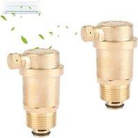 2 Stück DN15 Messing automatisches Ablassventil für Solarwarmwasserbereiter Druckentlastung 2 Stück DN15 Messing automatisches Ablassventil für Solarwarmwasserbereiter Druckentlastung von AAMUNPA
