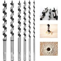 Aamunpa - ccykxa Spiral-Holzbohrer, 6-teiliges Sechskant-Holzbohrer-Set, Kohlenstoffstahl-Spirallochschneider, Holzbearbeitungswerkzeug-Set, Aamunpa - ccykxa Spiral-Holzbohrer, 6-teiliges Sechskant-Holzbohrer-Set, Kohlenstoffstahl-Spirallochschneider, Holzbearbeitungswerkzeug-Set, von AAMUNPA