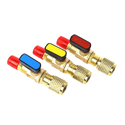 1/4 "männlich bis 1/4" Frau SAE Gerade Ballventil AC Ladung Compatible with R22 -Kältemittel von AANAN