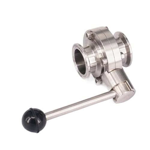 1-1/2 "38mm SS304 Edelstahl Sanitär 1,5" Tri Clamp Schmetterling Ventil Homebrew Bier Milch Produkt von AANAN