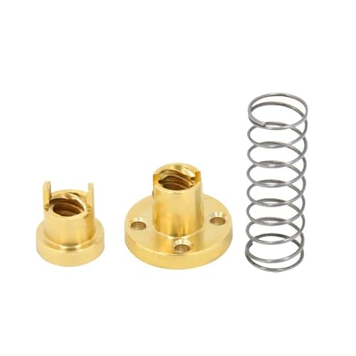 2 Sätze T8-Muttern Messing POM 2 mm 4 mm 8 mm for Ender 3 CR10 T8-Federmutter 3D-Druckerteile(2 Sets Round Brass,2mm) von AANAN