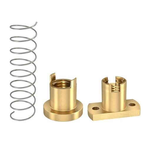 2 Sätze T8-Muttern Messing POM 2 mm 4 mm 8 mm for Ender 3 CR10 T8-Federmutter 3D-Druckerteile(2 Sets Square Brass,2mm) von AANAN