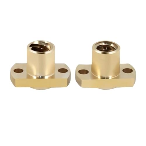 2 Sätze T8-Muttern Messing POM 2 mm 4 mm 8 mm for Ender 3 CR10 T8-Federmutter 3D-Druckerteile(2pcs H Flange Nuts,2mm) von AANAN