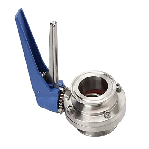 3/4 Zoll 19 mm S304 Edelstahl Sanitär 1,5 Zoll Tri-Clamp Absperrklappe Quetschauslöser Kompatibel mit selbstgebrauten Milchprodukten von AANAN