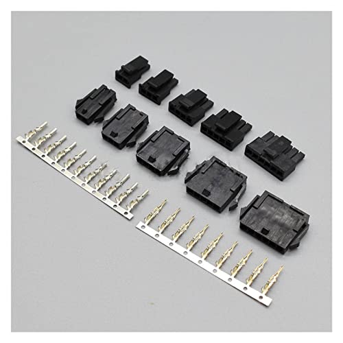 AANAN 30 Set Molex 3,0 mm Stecker 43645/43640 Single Zeile männliche/weibliche Gehäuse + Terminals 2/3/4/5/6 PIN(3P) von AANAN