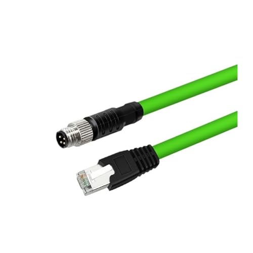 AANAN M8-auf-RJ45/4-adriges A-Typ-codiertes Netzwerkkabel mit Luftfahrtstecker(4P- male,15M) von AANAN