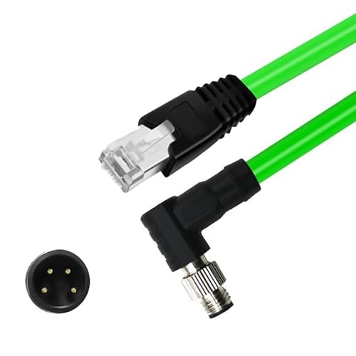 AANAN Winkelstecker M8 Aviation auf RJ45/4-adriges A-Typ-codiertes Sensornetzwerkkabel(2.9M) von AANAN