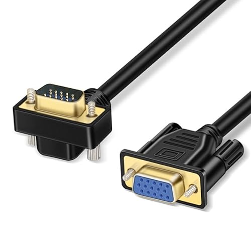 VGA-High-Definition-Kabel, 90-Grad-Winkelstück, gerade, weiblich zu männlich, for die Installation der Monitor-TV-Videokabelverkabelung(10M) von AANAN