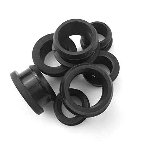 10 schwarze lebensmittelechte Silikon-Tüllenstopfen – hitze- und kältebeständig, passend for Löcher von 2–30 mm.(A 7.5mm(Hole 5mm)) von AANNAA