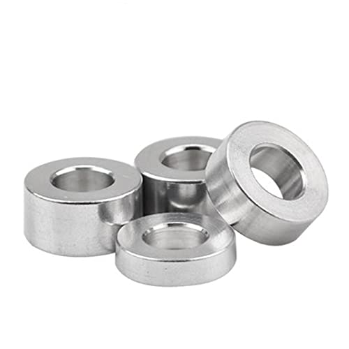 5/10/20-teiliger Aluminium-Dichtungssatz mit flacher Unterlegscheibe – M3 M4 M5 M6 M8 M10 Abstandshalter ohne Gewinde for Heimwerkerprojekte und Reparaturen(M3 20pcs L (2mm)) von AANNAA