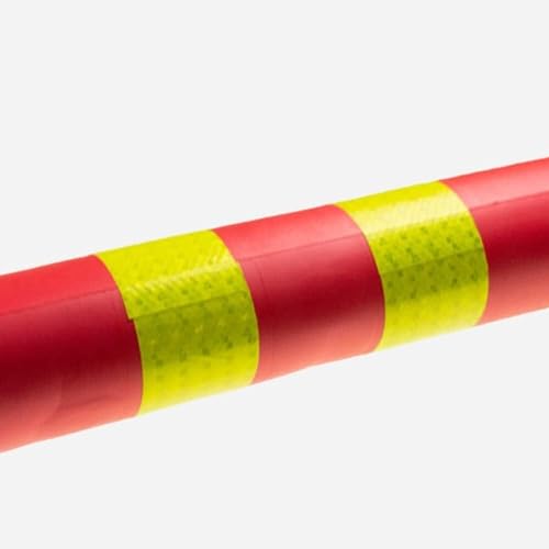 90 cm Post Parking Bollard Plastic Traffic Post with Reflective Collars, for Parking Lot, Construction Lot for Parking Lot/Road Traffic/Construction Site (rot, 1 Stück) von AANNAA