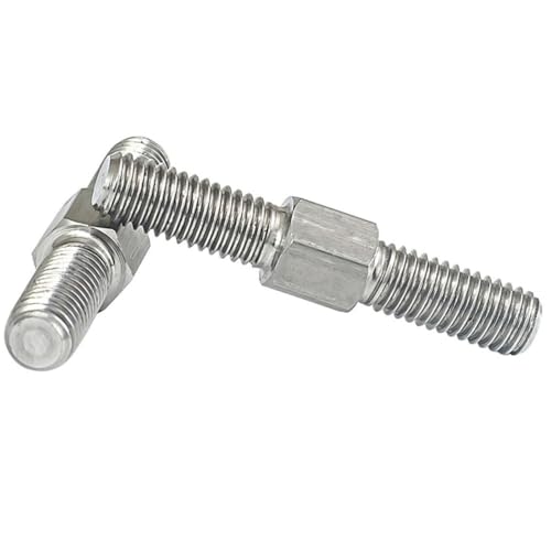 Doppelendgewindestange aus Edelstahl mit Links- und Rechtsgewinde, M4 M10, 304 A2, 2 Stück, anpassbare Länge 40 mm bis 100 mm(M6x60mm) von AANNAA