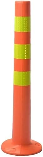 Für Parkplatz, Straßenverkehr, Baustelle, Parkplatz, Bollard aus Kunststoff, mit reflektierenden Halsbändern, 75 x 19 cm, 5 Stück von AANNAA