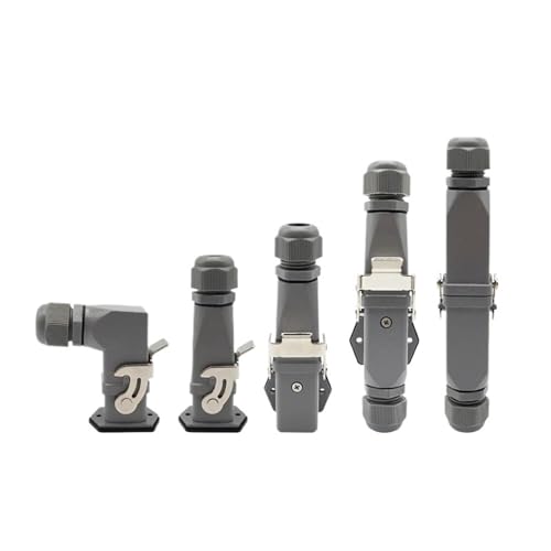 HA Hochleistungs-wasserdichtes Steckverbinder-Kit – 4/5/6/8-adrige Stifte männlich und weiblich HDC-HA Industrie-Luftfahrtstecker, 1 Stück(4dj) von AANNAA