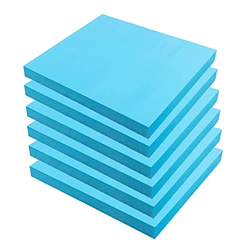 Hochdichte Polystyrolschaumblöcke for Basteln, Bildhauern und Modellieren – 20 cm x 20 cm – Perfekt for Kunstprojekte(Blue,Thickness 2cm 6pcs) von AANNAA