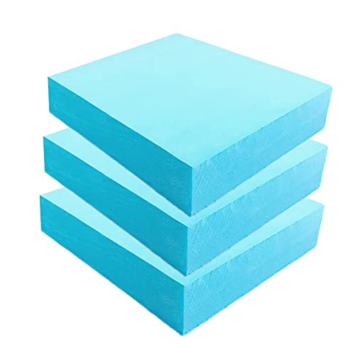 Hochdichte Polystyrolschaumblöcke for Basteln, Bildhauern und Modellieren – 20 cm x 20 cm – Perfekt for Kunstprojekte(Blue,Thickness 5cm 3pcs) von AANNAA