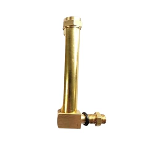 L-förmiger Öl-Flüssigkeitsstandsanzeiger aus Messing - 1 Fenster, 1/4 3/8 1/2 Zoll BSP-Außengewinde, 80~500 mm Länge for Drehmaschinen, Traktoren(150MM*1/4 INCH) von AANNAA